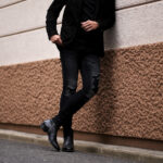 cuervo bopoha (クエルボ ヴァローナ) Sartoria Collection (サルトリア コレクション) Bal (バル) 9oz BLACK COMFORT DENIM ダメージウォッシュ タイトフィット ストレッチ クラッシュデニム パンツ BLACK (ブラック・68)　MADE IN JAPAN (日本製) 2023春夏新作 【ご予約開始】愛知 名古屋 Alto e Diritto altoediritto アルトエデリット