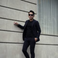 cuervo bopoha (クエルボ ヴァローナ) Sartoria Collection (サルトリア コレクション) Lobb (ロブ) 2WAY SUPER COMFORT NYLON ストレッチ ナイロン ジャケット BLACK (ブラック) MADE IN JAPAN (日本製) 2023春夏のイメージ