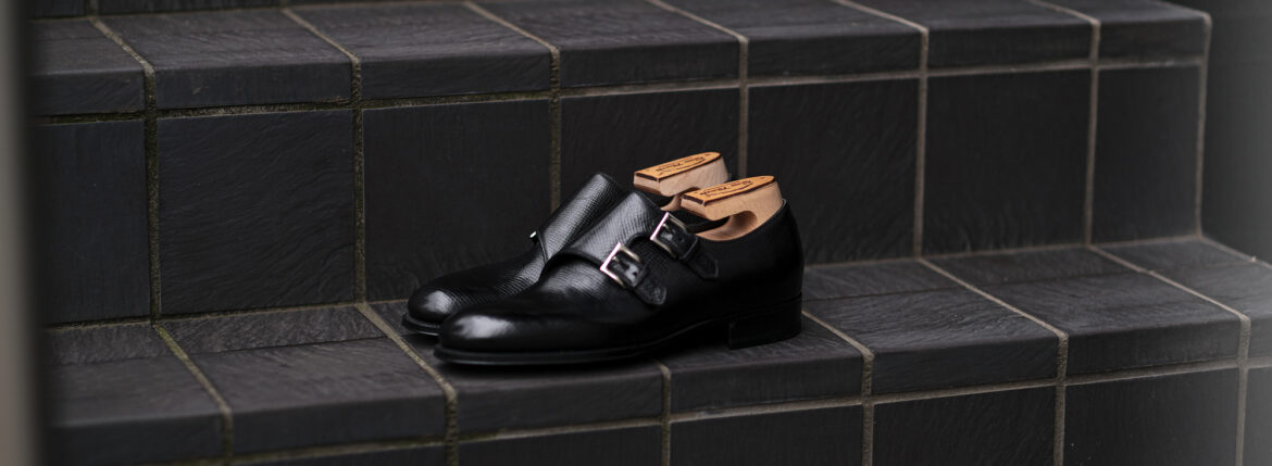 ENZO BONAFE "ART.EB-36" Double Monk Strap Shoes Utah Calf Leather NERO 2023 エンツォボナフェ ダブルモンク ユタカーフ ぶらっく 愛知 名古屋 Alto e Diritto altoediritto アルトエデリット