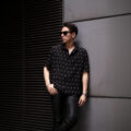 FIXER (フィクサー) FST-02 Silk Shirts ロゴプリント シルク シャツ BLACK (ブラック) 【ご予約受付中】【2023.5.29(Mon)～2023.6.11(Sun)】のイメージ