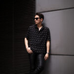 FIXER (フィクサー) FST-02 Silk Shirts ロゴプリント シルク シャツ BLACK (ブラック) 【ご予約開始】【2023.5.29(Mon)～2023.6.11(Sun)】 愛知 名古屋 Alto e Diritto altoediritto アルトエデリット 半袖シャツ シルクシャツ 柄シャツ