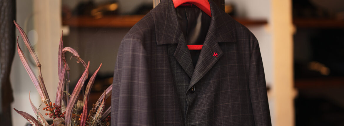 ISAIA CAPPOTTO SILK WOOL BROWN 2023 イザイア カポット シルクウール ブラウン 愛知 名古屋 Alto e Diritto altoediritto アルトエデリット カーコート コート ミドルコート ベージュ 秋冬 春夏