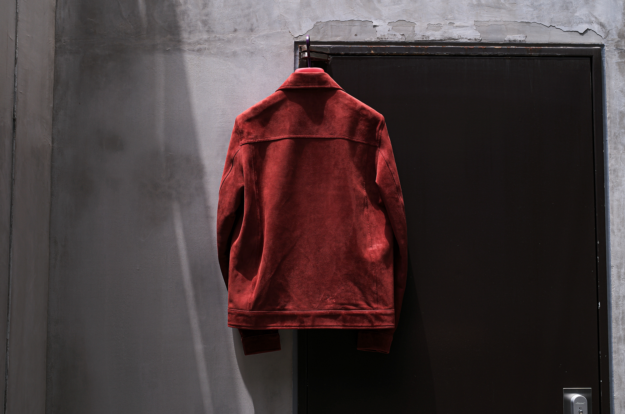 ISAIA(イザイア) PLW61 LAMB SUEDE BLOUSON ラムスエード ブルゾン RED (レッド・270) 2024春夏【ご予約開始】愛知 名古屋 Alto e Diritto altoediritto アルトエデリット ジャンパー