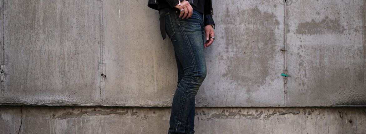 ISAMU KATAYAMA BACKLASH (イサムカタヤマ バックラッシュ) THE DENIM (ザ デニム) STRETCH SELVEDGE DENIM SKINNY PANTS ストレッチ セルビッチ スキニー デニム パンツ DARK.INDIGO (ダークインディゴ) MADE IN JAPAN (日本製) 2023春夏新作 愛知 名古屋 Alto e Diritto altoediritto アルトエデリット ジーンズ デニム