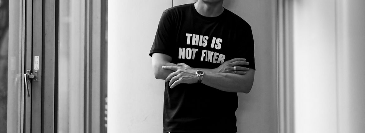 FIXER "FTS-06" THIS IS NOT FIXER BLACK フィクサー これはフィクサーじゃない 愛知 名古屋 Alto e Diritto altoediritto アルトエデリット Tシャツ 半袖Tシャツ ブラック