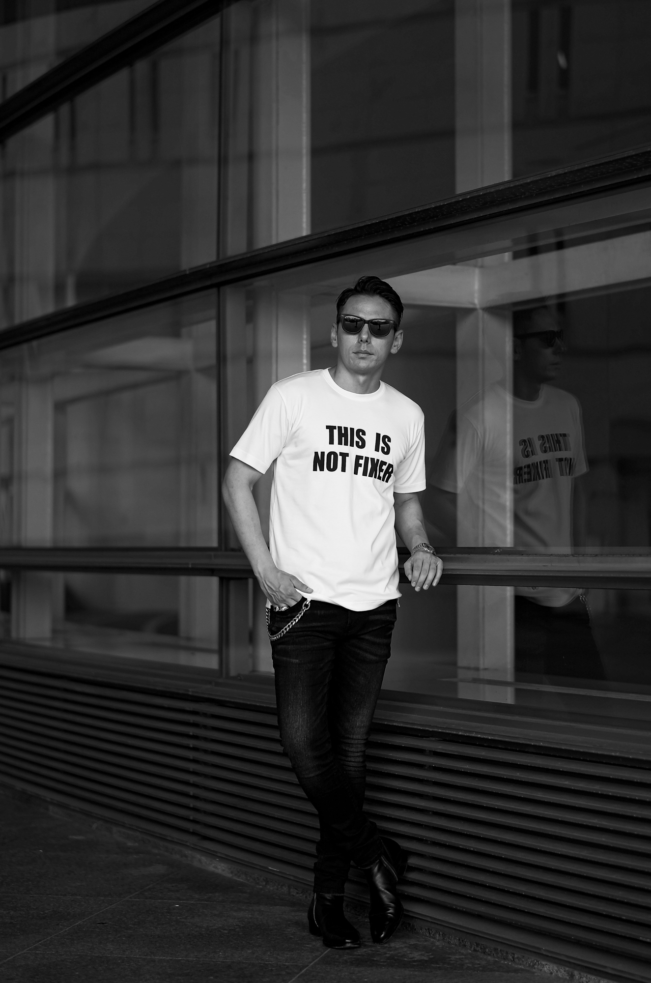 FIXER "FTS-06" THIS IS NOT FIXER WHITE フィクサー これはフィクサーじゃない 愛知 名古屋 Alto e Diritto altoediritto アルトエデリット Tシャツ 半袖Tシャツ 