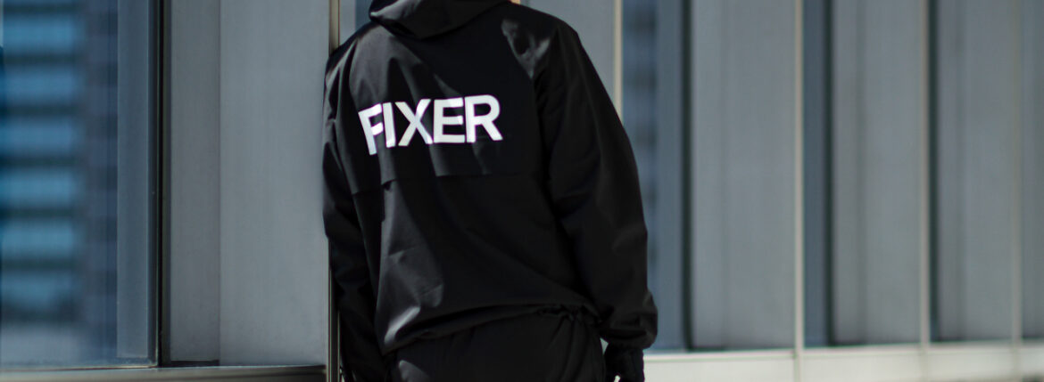 FIXER × NEW ERA (フィクサー × ニューエラ) FNE-04 RAIN SHELL JACKET レイン シェル ジャケット BLACK (ブラック) 【SOLD OUT】のイメージ