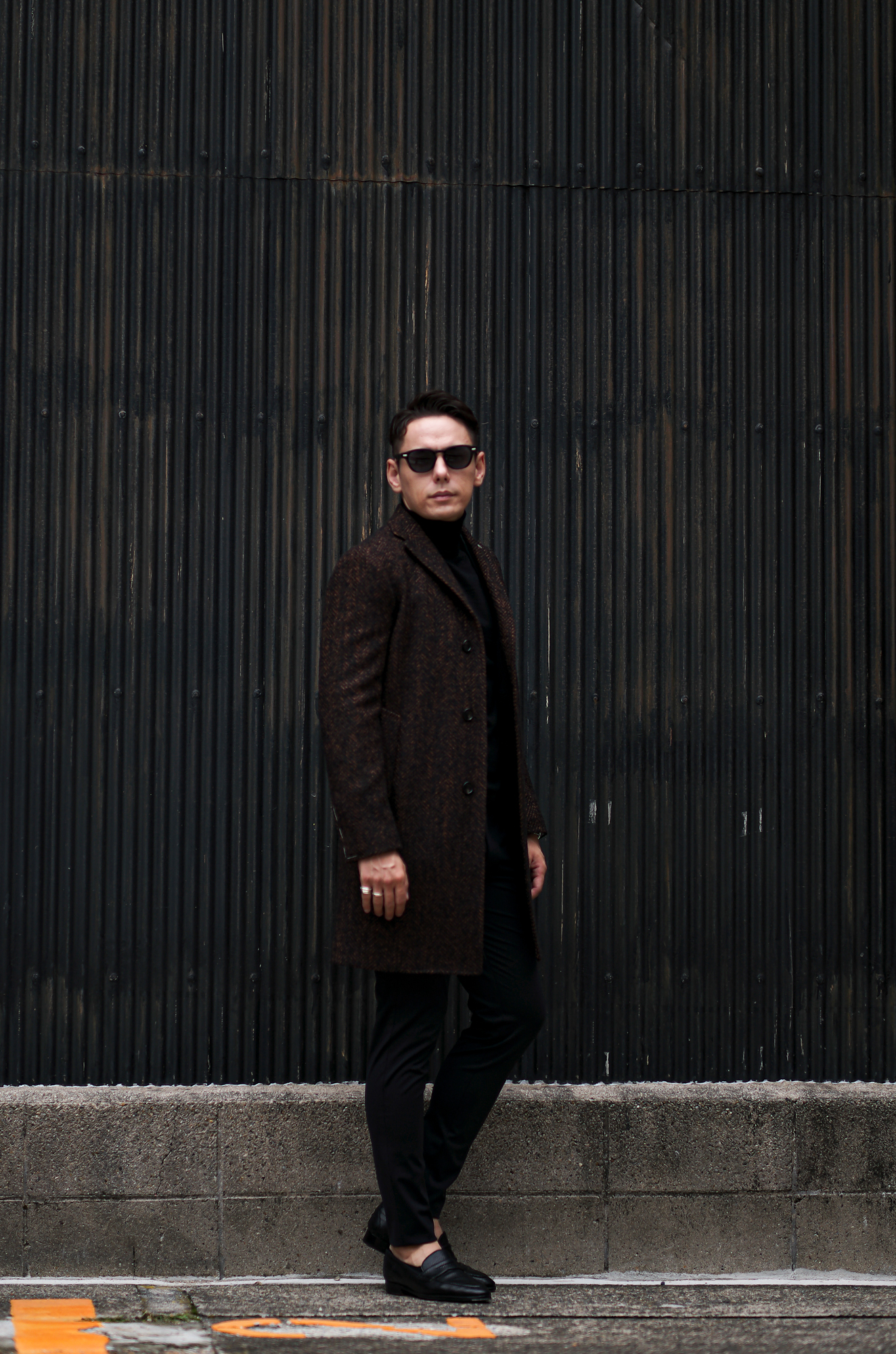 TAGLIATORE (タリアトーレ) CSBL13X Herringbone Chester coat