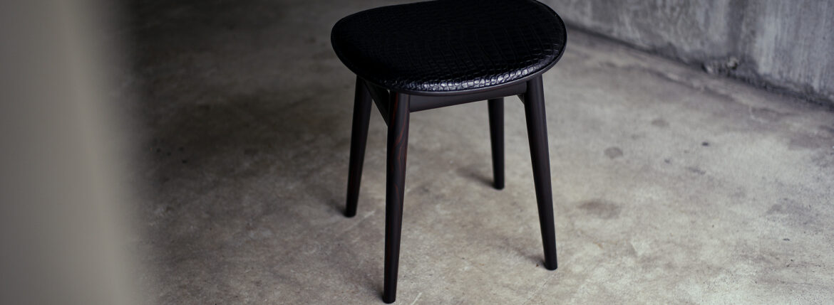 FIXER (フィクサー) FSL-01 EBONY POROSUS CROCODILE STOOL エボニー ポロサスクロコダイル スツール BLACK (ブラック) 【ご予約開始】【2023.8.21(Mon)～2023.9.03(Sun)】のイメージ