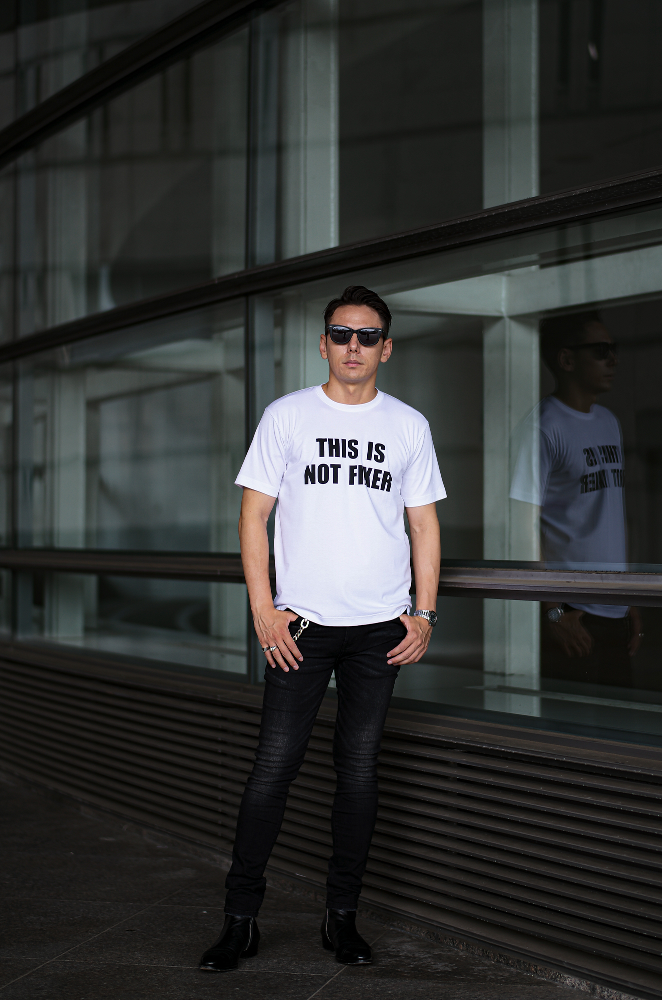 FIXER FTS-06 THIS IS NOT FIXER WHITE フィクサー これはフィクサーじゃない 愛知 名古屋 Alto e Diritto altoediritto アルトエデリット Tシャツ 半袖Tシャツ