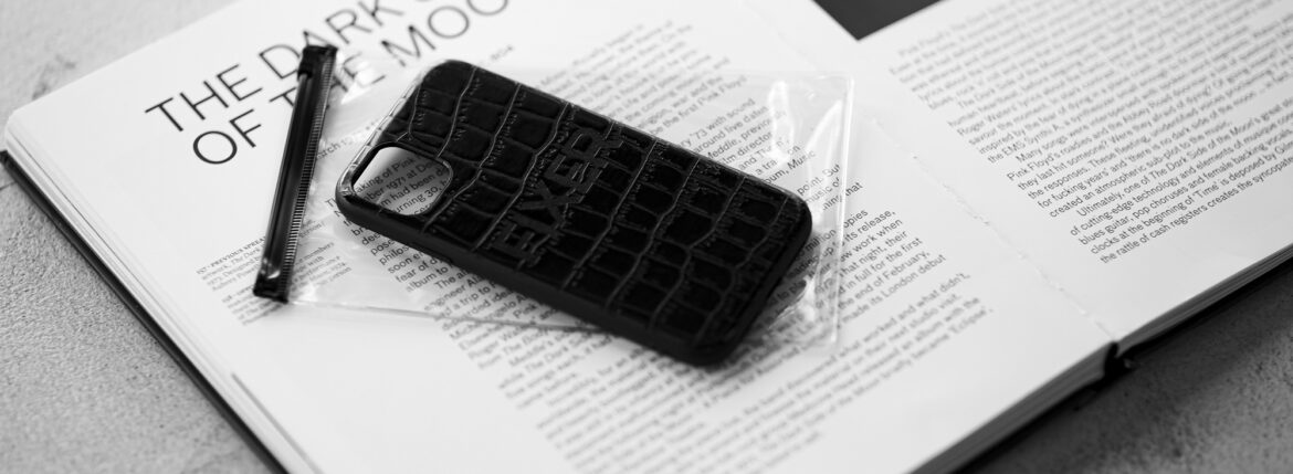 FIXER "iPhone 12mini Crocodile Case" ALL BLACK フィクサー アイフォンケース 携帯ケース ノーマルケース クロコダイルケース ブラック ブラック ホワイト オールブラック 愛知 名古屋 Alto e Diritto altoediritto アルトエデリット