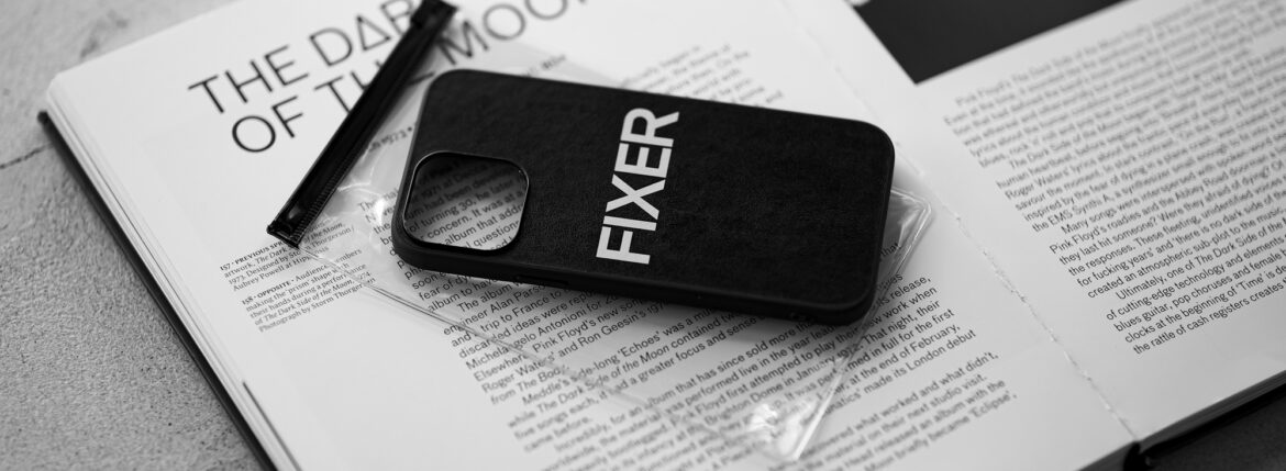 FIXER "iPhone 13Promax Case" BLACK × WHITE フィクサー アイフォンケース 携帯ケース ノーマルケース クロコダイルケース ブラック ブラック ホワイト オールブラック 愛知 名古屋 Alto e Diritto altoediritto アルトエデリット