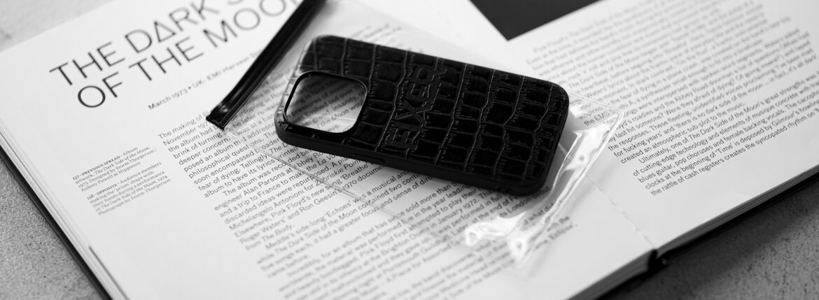 FIXER "iPhone 14Pro Crocodile Case" ALL BLACK フィクサー アイフォンケース 携帯ケース ノーマルケース クロコダイルケース ブラック ブラック ホワイト オールブラック 愛知 名古屋 Alto e Diritto altoediritto アルトエデリット