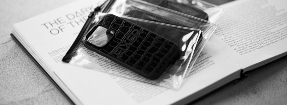 FIXER "iPhone 14Pro Crocodile Case" ALL BLACK フィクサー アイフォンケース 携帯ケース ノーマルケース クロコダイルケース ブラック ブラック ホワイト オールブラック 愛知 名古屋 Alto e Diritto altoediritto アルトエデリット