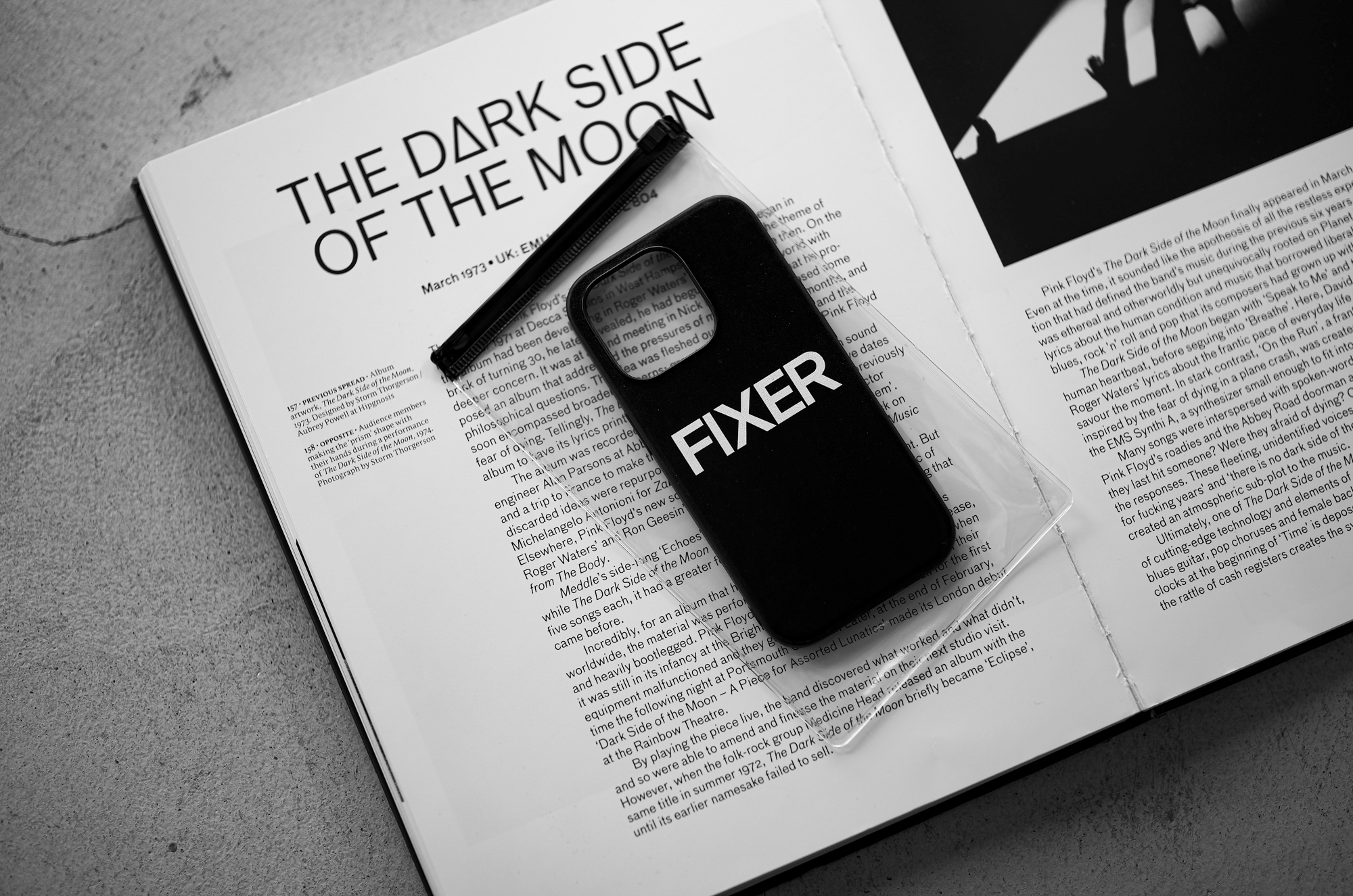 FIXER "iPhone 14Pro Case" BLACK × WHITE フィクサー アイフォンケース 携帯ケース ノーマルケース クロコダイルケース ブラック ブラック ホワイト オールブラック 愛知 名古屋 Alto e Diritto altoediritto アルトエデリット