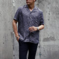 ISAIA (イザイア) MADDER SILK SHIRT (マダーシルクシャツ) “100％ SILK” MADDER SILK (マダーシルク) ペイズリーシャツ GRAY×BLACK (グレー×ブラック・970) Made in italy (イタリア製) 2023春夏のイメージ