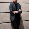ISAIA (イザイア) POMPEI (ポンペイ) “100％ SILK” MADDER SILK (マダーシルク) ジオメトリックジャケット GRAY×BLACK (グレー×ブラック・970) Made in italy (イタリア製) 2023のイメージ