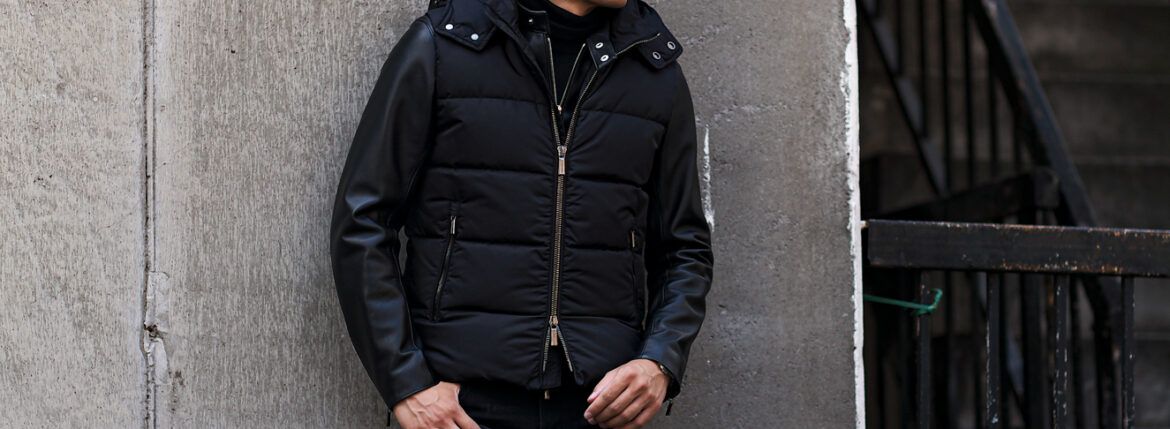 MOORER (ムーレー) FIRE-WK (ファイヤー) Nylon Down Vest ナイロン ダウンベスト NERO (ブラック) Made in italy (イタリア製) 2023秋冬新作 【入荷しました】【フリー分発売開始】愛知 名古屋 Alto e Diritto altoediritto アルトエデリット