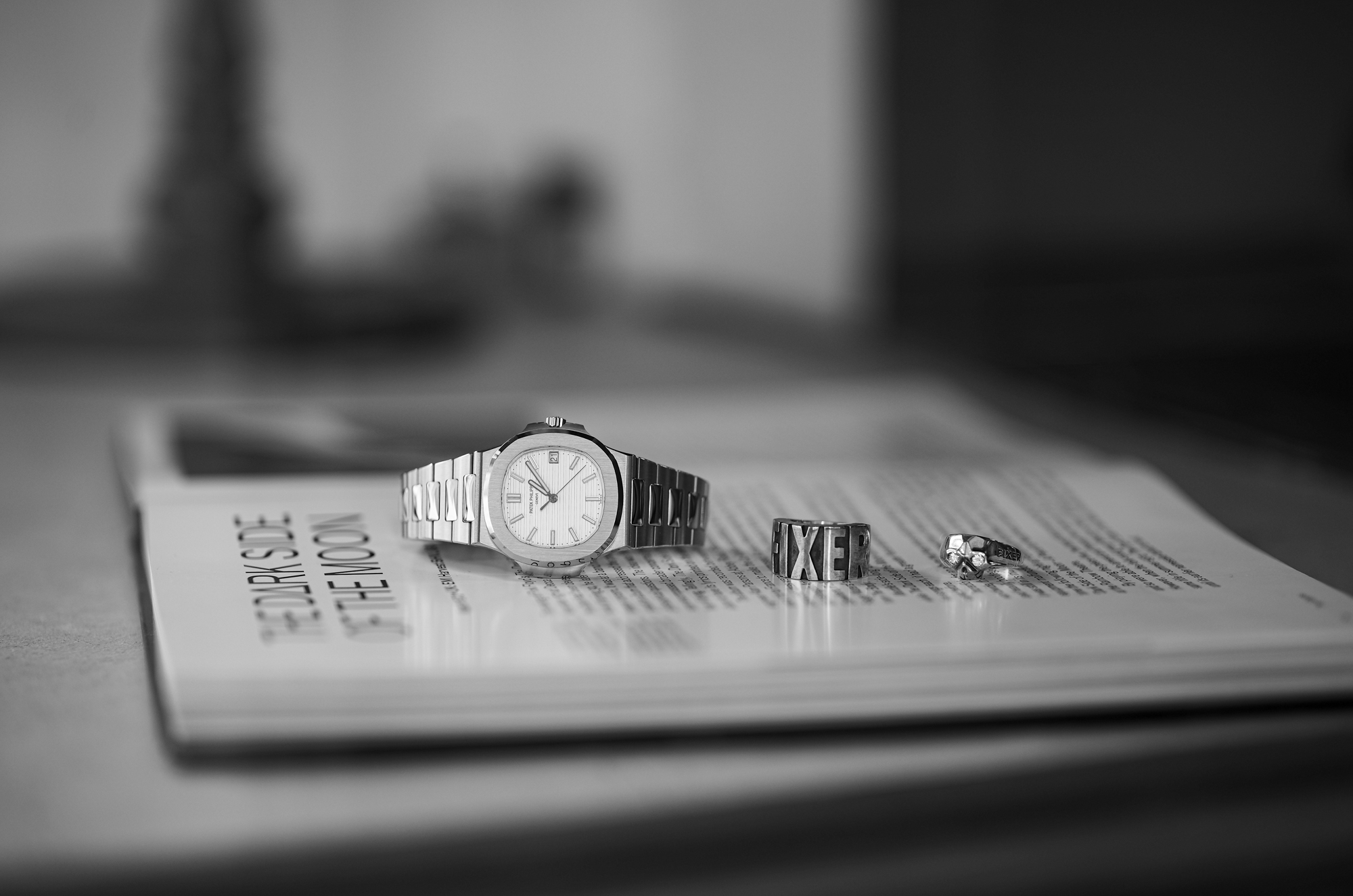 PATEK PHILIPPE Nautilus "5711/1A-011" × FIXER "FIXER LOGO RING" 925 STERLING SILVER × FIXER "SKULL RING" WHITE DIAMOND 925 STERLING SILVER パテックフィリップ ノーチラス フィクサー ロゴリング スカルリング 925シルバー ホワイトダイモンド 愛知 名古屋 Alto e Diritto altoediritto アルトエデリット