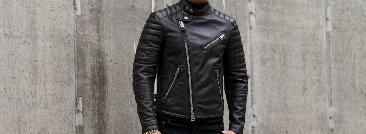 TOM FORD (トムフォード) LEATHER ICON BIKER (レザー アイコン バイカー) カーフレザー セミダブル ライダース ジャケット CHOCOLATE (ブラウン) Made in italy (イタリア製) 2023秋冬 愛知 名古屋 Alto e Diritto altoediritto アルトエデリット