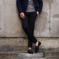 cuervo bopoha (クエルボ ヴァローナ) Sartoria Collection (サルトリア コレクション) Hedi (エディ) Super100’s WASHABLE STRETCH TECH WOOL ストレッチ ウォッシャブル　サージウール タイトフィット パンツ BLACK (ブラック) MADE IN JAPAN (日本製) 2023秋冬新作のイメージ
