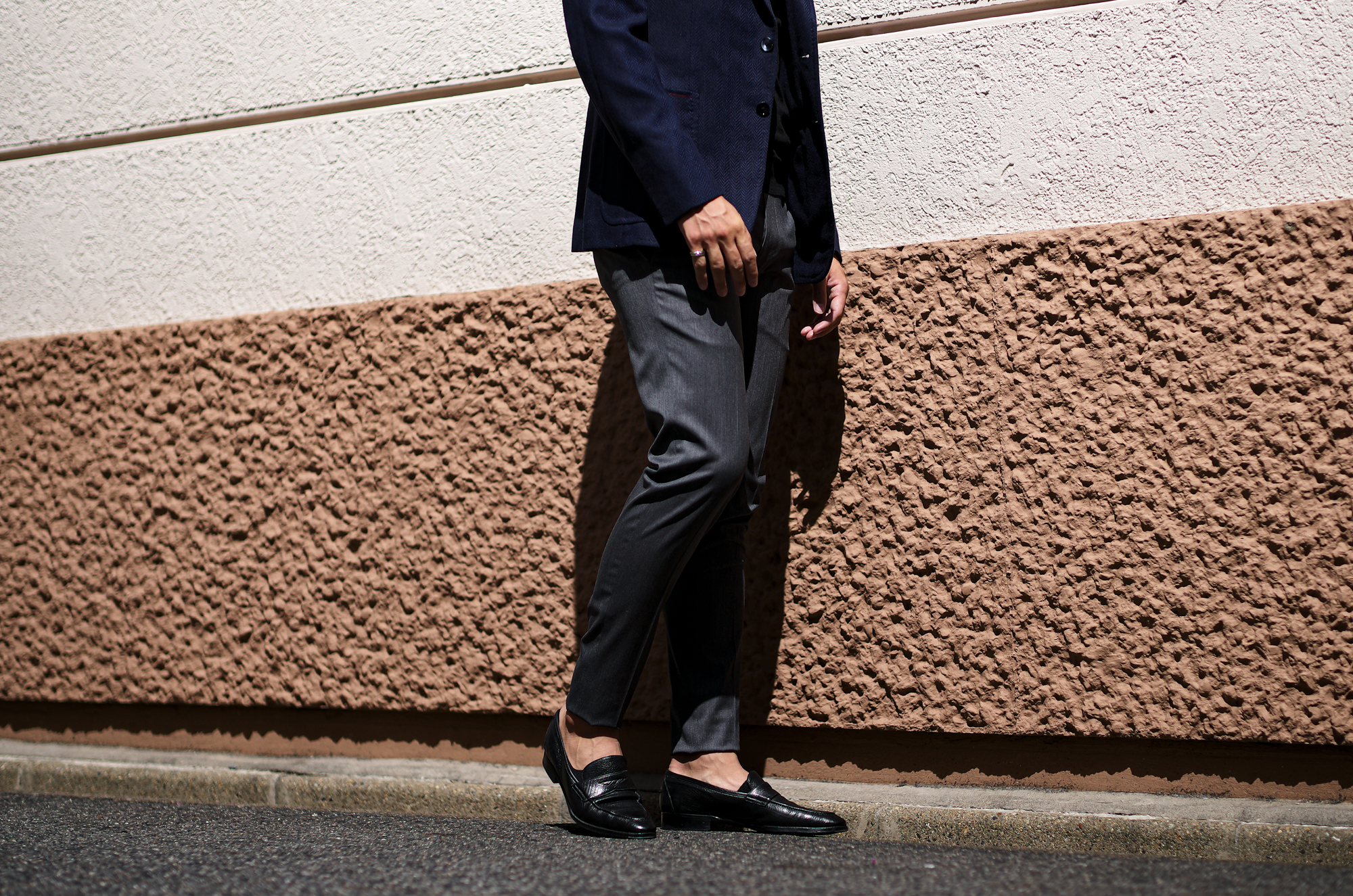 cuervo bopoha (クエルボ ヴァローナ) Sartoria Collection (サルトリア コレクション) Hedi (エディ) Super100's WASHABLE STRETCH TECH WOOL ストレッチ ウォッシャブル　サージウール タイトフィット パンツ GRAY (グレー) MADE IN JAPAN (日本製) 2023秋冬 【ご予約開始】愛知 名古屋 Alto e Diritto altoediritto アルトエデリット