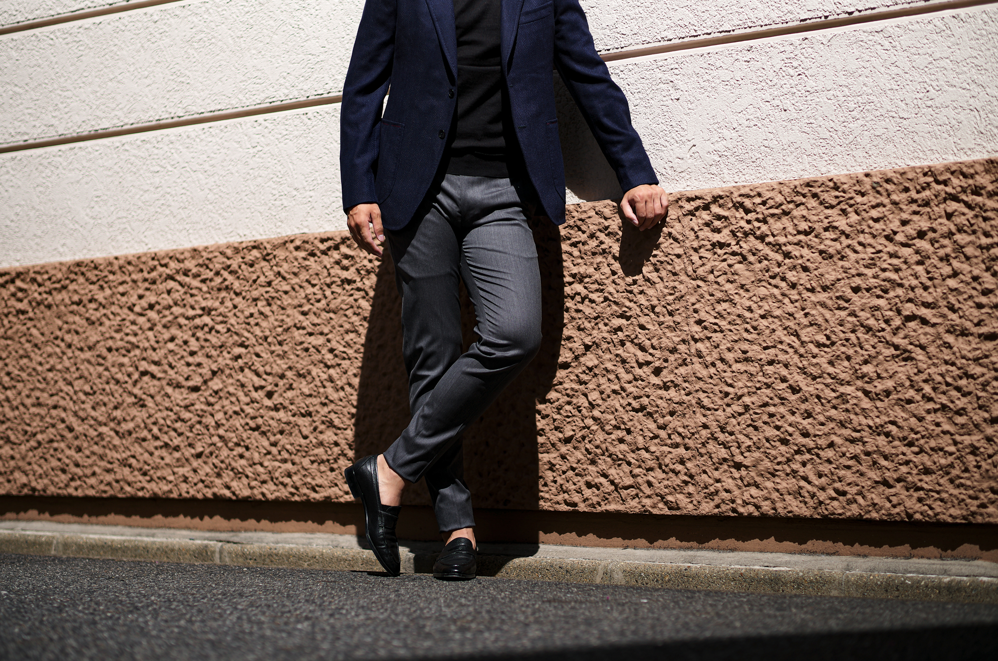 cuervo bopoha (クエルボ ヴァローナ) Sartoria Collection (サルトリア コレクション) Hedi (エディ) Super100's WASHABLE STRETCH TECH WOOL ストレッチ ウォッシャブル　サージウール タイトフィット パンツ GRAY (グレー) MADE IN JAPAN (日本製) 2023秋冬 【ご予約開始】愛知 名古屋 Alto e Diritto altoediritto アルトエデリット