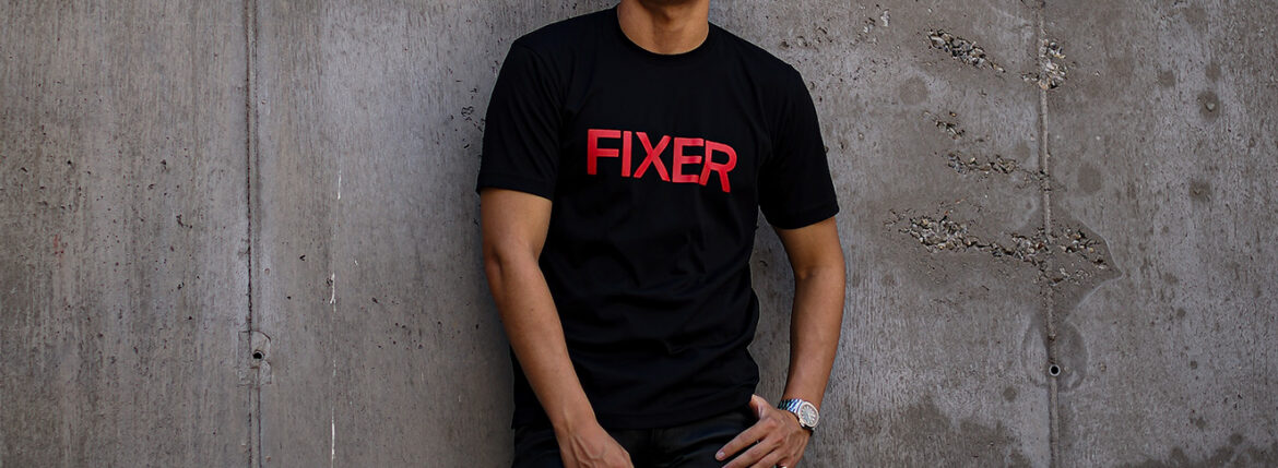 FIXER (フィクサー) FTS-02 FIXER Print Crew Neck T-shirt プリント Tシャツ BLACK × RED (ブラック×レッド)  【ご予約開始】【2023.9.04(Mon)～2023.9.17(Sun)】のイメージ