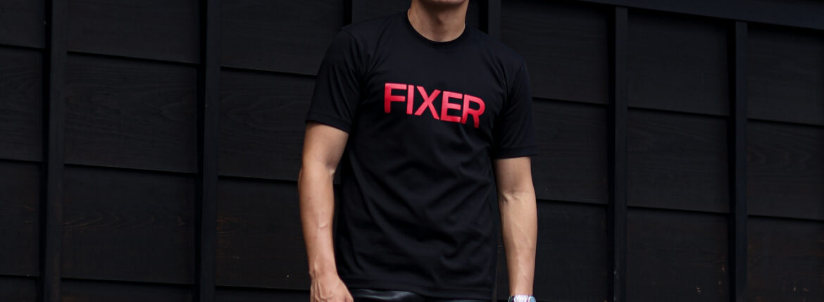 FIXER (フィクサー) FTS-02 FIXER Print Crew Neck T-shirt プリント Tシャツ BLACK × RED (ブラック×レッド) 【ご予約開始】【2023.9.04(Mon)～2023.9.17(Sun)】 愛知 名古屋 Alto e Diritto altoediritto アルトエデリット