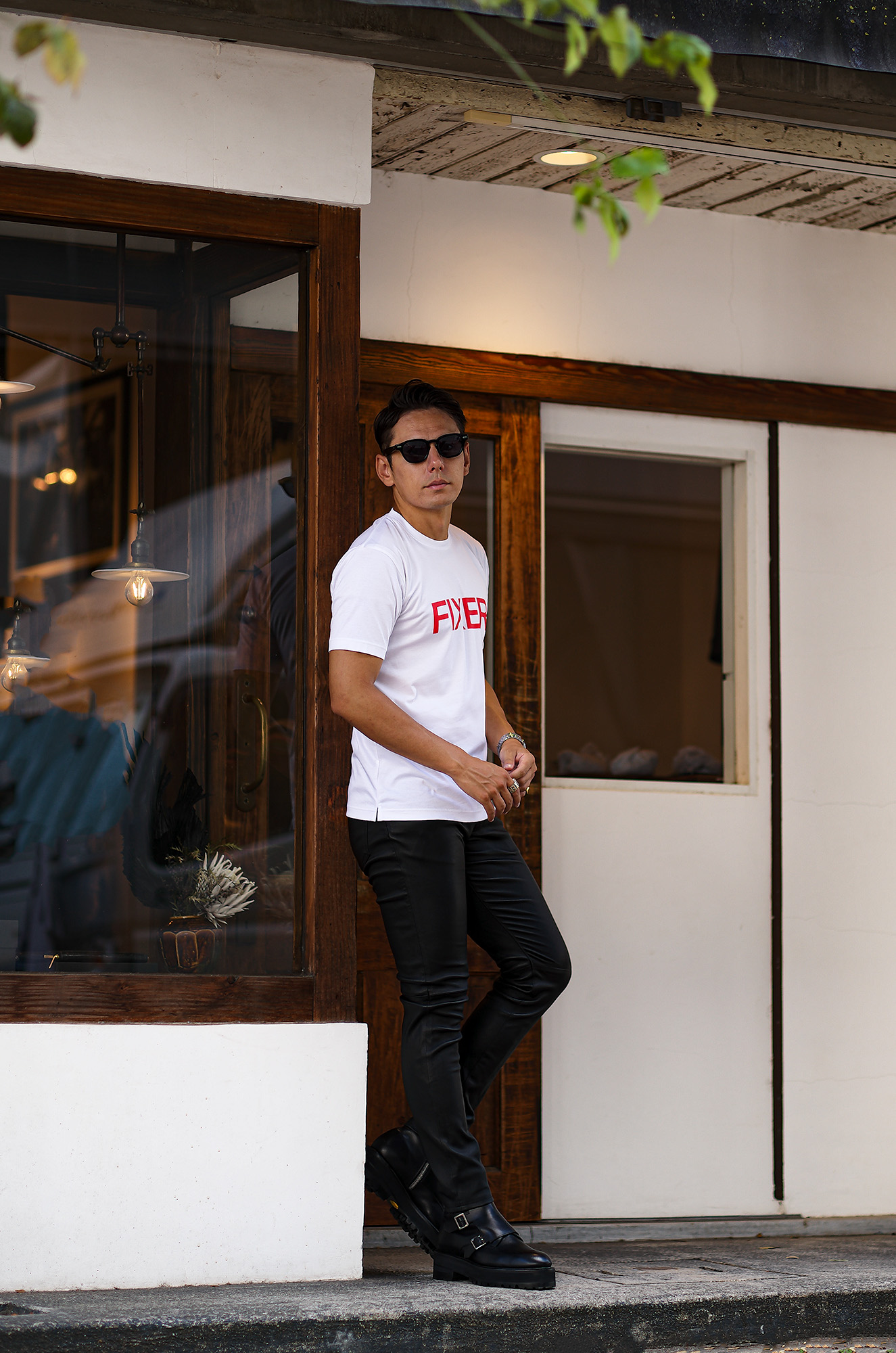 FIXER (フィクサー) FTS-02 FIXER Print Crew Neck T-shirt プリント Tシャツ WHITE × RED (ホワイト×レッド)  【ご予約開始】【2023.9.04(Mon)～2023.9.17(Sun)】 愛知 名古屋 Alto e Diritto altoediritto アルトエデリット