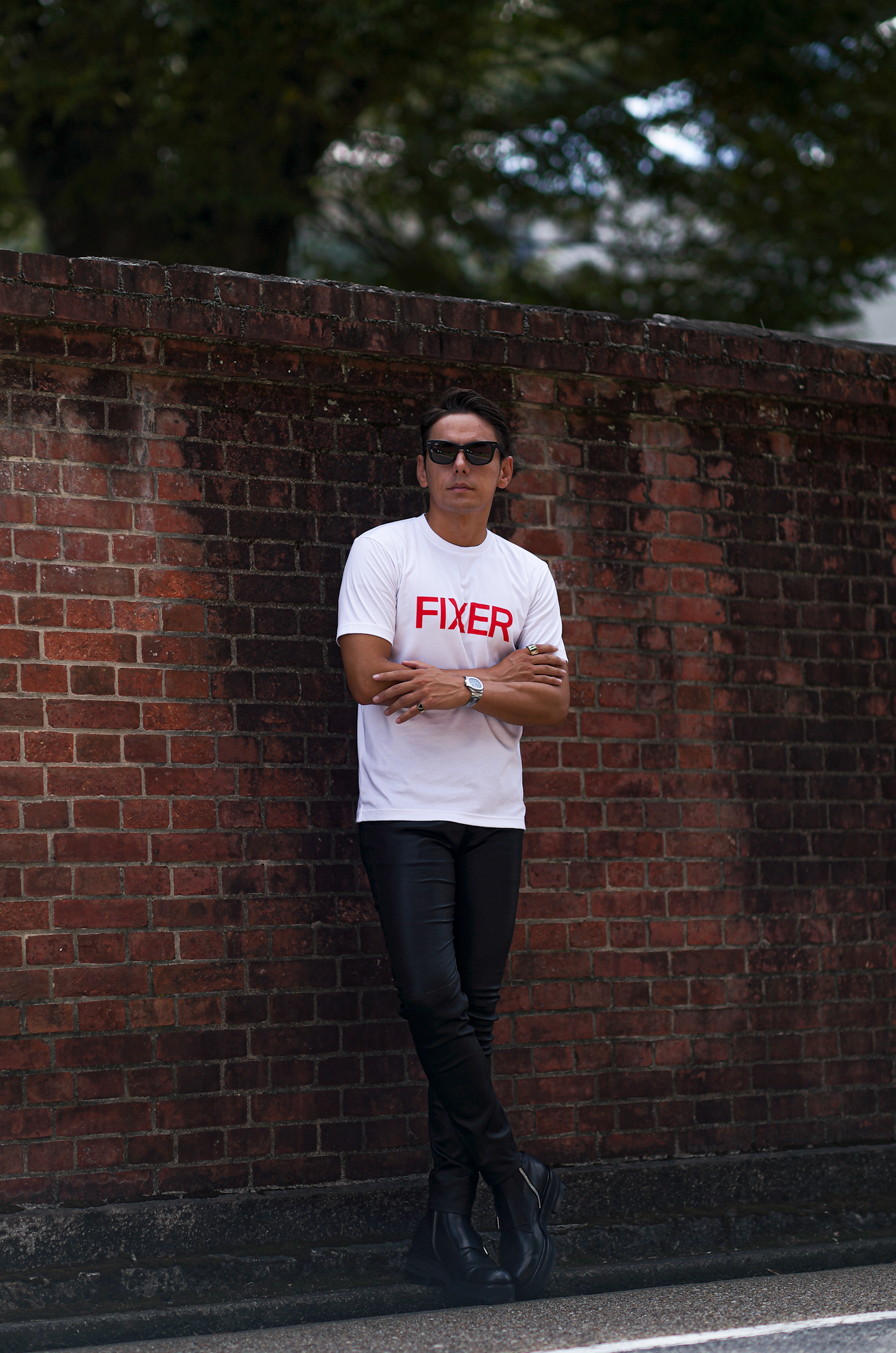 FIXER (フィクサー) FTS-02 FIXER Print Crew Neck T-shirt プリント Tシャツ WHITE × RED (ホワイト×レッド)  【ご予約開始】【2023.9.04(Mon)～2023.9.17(Sun)】 愛知 名古屋 Alto e Diritto altoediritto アルトエデリット