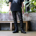 ISAMU KATAYAMA BACKLASH “2094-01” GOAT SHRINK LEATHER PANTS BLACK 2024春夏 【ご予約受付中】のイメージ