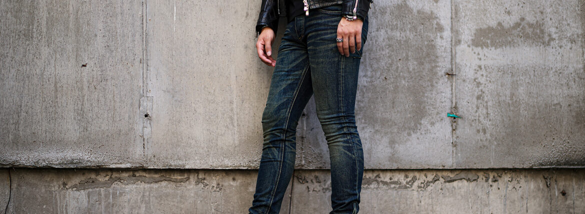 ISAMU KATAYAMA BACKLASH (イサムカタヤマ バックラッシュ) THE DENIM (ザ デニム) STRETCH SELVEDGE DENIM SKINNY PANTS ストレッチ セルビッチ スキニー デニム パンツ DARK.INDIGO (ダークインディゴ) MADE IN JAPAN (日本製) 2023春夏新作のイメージ