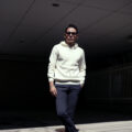 RIVORA (リヴォラ) Wool Knit Hoodie (ウール ニット フーディ) Wool 100% スムース ウール ニット パーカー WHITE (ホワイト・030) MADE IN JAPAN (日本製) 2023秋冬新作 【入荷しました】【フリー分発売開始】のイメージ