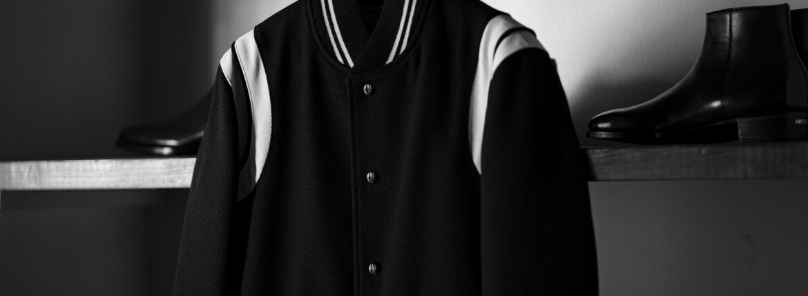 SAINT LAURENT "TEDDY JACKET" 2023AW サンローラン テディジャケット ウール バーシティ ジャケット ブラック 2023秋冬 愛知 名古屋 Alto e Diritto altoediritto アルトエデリット