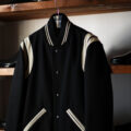SAINT LAURENT (サンローラン) TEDDY JACKET (テディジャケット) ウール バーシティ ジャケット BLACK (ブラック) Made in italy (イタリア製) 2023秋冬新作 【入荷しました】【フリー分発売開始】のイメージ