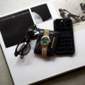 FIXER “THUNDERCAT” 18K GOLD LIGHT GRAY × Georges de Patricia “Cloud Crocodile” 18K GOLD × ROLEX DAY-DATE “128238” Malachite Dial × FIXER “iPhone 14Pro” Crocodile Caseのイメージ