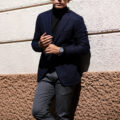 ISAIA(イザイア) CORTINA(コルティナ) CAMEL TS055 キャメル ジャケット NAVY(ネイビー・800) 2023秋冬  【Special Model】【ご予約受付中】のイメージ