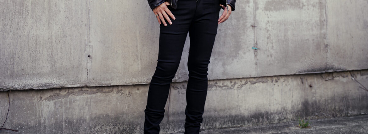 ISAMU KATAYAMA BACKLASH (イサムカタヤマ バックラッシュ) Stretch Skinny Denim Pants ストレッチ スキニー デニム パンツ BLACK (ブラック) MADE IN JAPAN (日本製) 2023 【Alto e Diritto別注】【Special Model】イサムカタヤマ バックラッシュ ストレッチ デニムパンツ クラッシュデニム ブラック ブラックデニム 黒デニム ブラックデニムパンツ 愛知 名古屋 Alto e Diritto altoediritto アルトエデリット