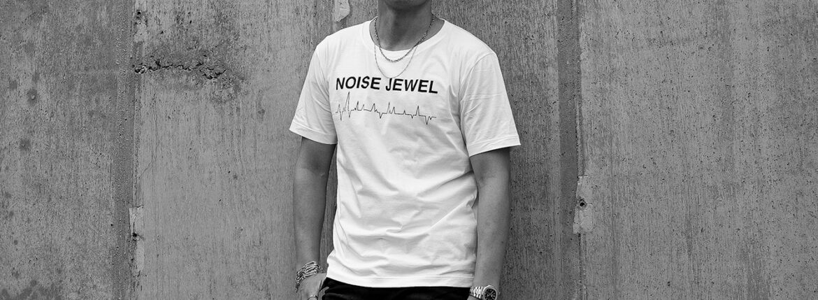 NOISE JEWEL "Ref No0101" LOGO PRINT T-SHIRT WHITE ノイズジュエル ロゴプリントTシャツ ホワイト 愛知 名古屋 Alto e Diritto altoediritto アルトエデリット