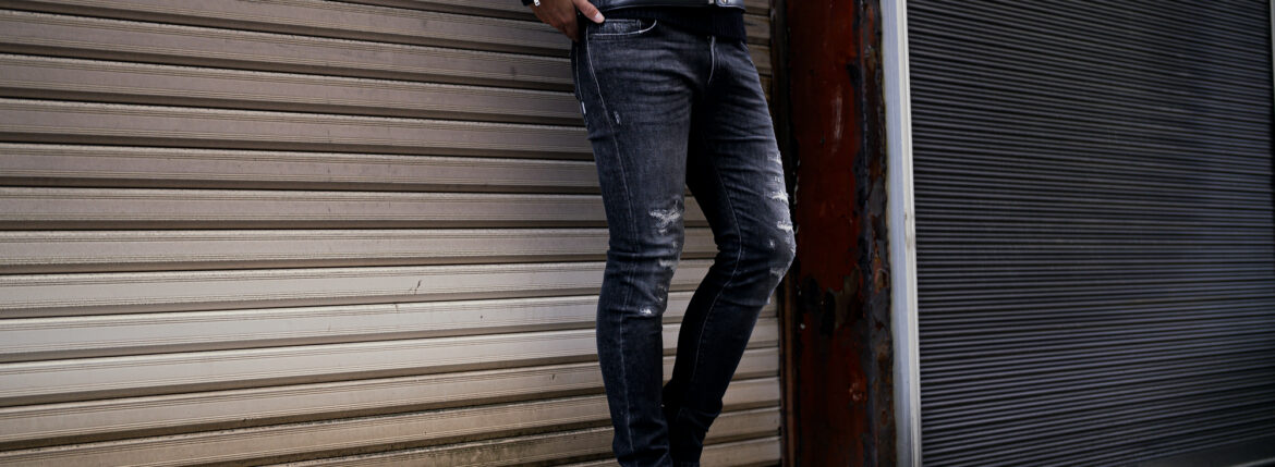 PT TORINO DENIM (ピーティートリノデニム) ROCK (ロック) SKINNY FIT (スキニーフィット) COMFORT BLACK DENIM 11 Oz ストレッチ デニムパンツ BLACK CRUSH (ブラッククラッシュ・MB82) 2023秋冬新作 【入荷しました】【フリー分発売開始】愛知 名古屋 Alto e Diritto altoediritto アルトエデリット