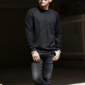 RIVORA (リヴォラ) SIDE CABLE Mock Neck Pull-Over (サイドケーブル モックネック プルオーバー) SUPER120s Wool サイドケーブル ウール モックネック セーター BLACK (ブラック・010) MADE IN JAPAN (日本製) 2023秋冬新作のイメージ
