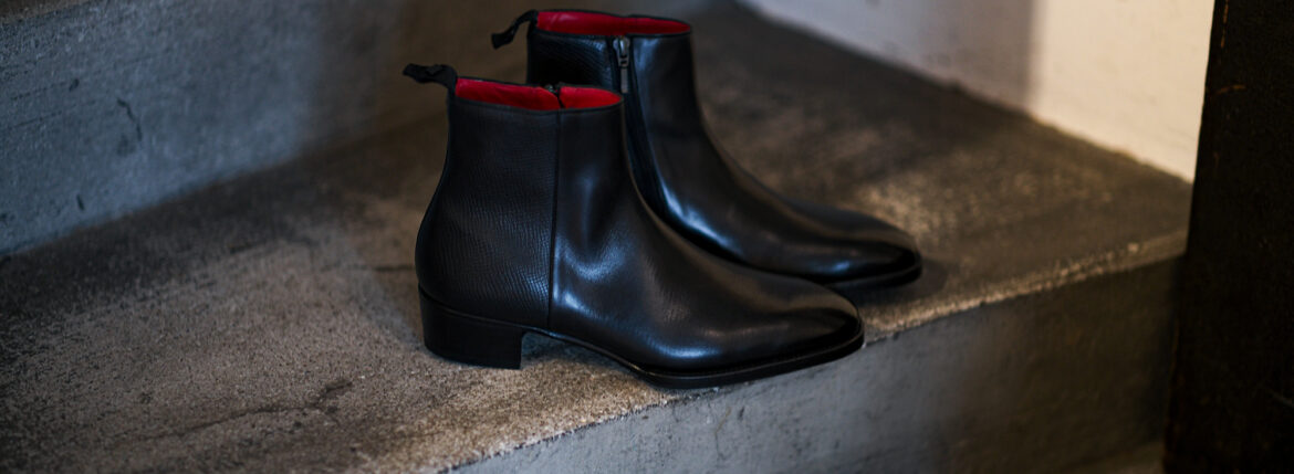 WH WHA-6900 Haas Utah Calf Side Zip Boots BLACK 2023 【Size 7】 ダブルエイチ サイドゴアブーツ ブラック 愛知 名古屋 Alto e Diritto altoediritto アルトエデリット サイドジップブーツ