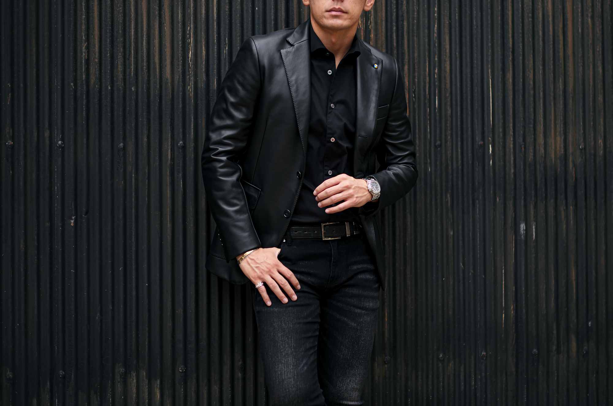 BELVEST (ベルベスト) 3B LAMB NAPPA LEATHER SINGLE JACKET 2PATCH ラムナッパレザー ジャケット BLACK (ブラック) Made in italy (イタリア製) 2023秋冬新作 【入荷しました】【フリー分発売開始】愛知 名古屋 Alto e Diritto altoediritto アルトエデリット