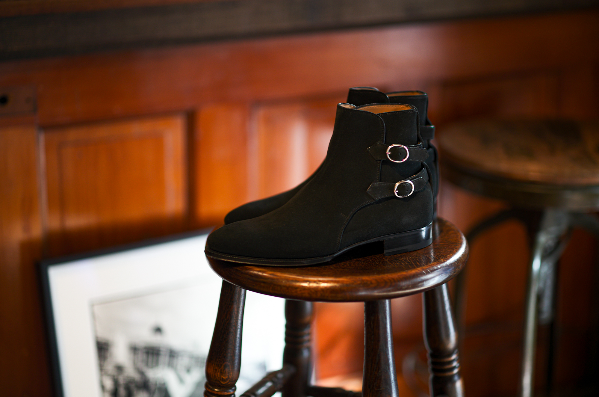 ENZO BONAFE (エンツォボナフェ) ART.3995 Double strap boots CHARLES F. STEAD Superbuck チャールズFステッド社 スーパーバック スエード ダブルストラップブーツ made in italy (イタリア製) 2023秋冬新作 【入荷しました】【フリー分発売開始】愛知 名古屋 Alto e Diritto altoediritto アルトエデリット レザーブーツ ストラップブーツ