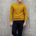 RIVORA (リヴォラ) Colored Mohair Pull-Over (カラード モヘア プルオーバー) Extra Kid Mohair モヘア ウール セーター YELLOW (イエロー・100) MADE IN JAPAN (日本製) 2023秋冬新作のイメージ