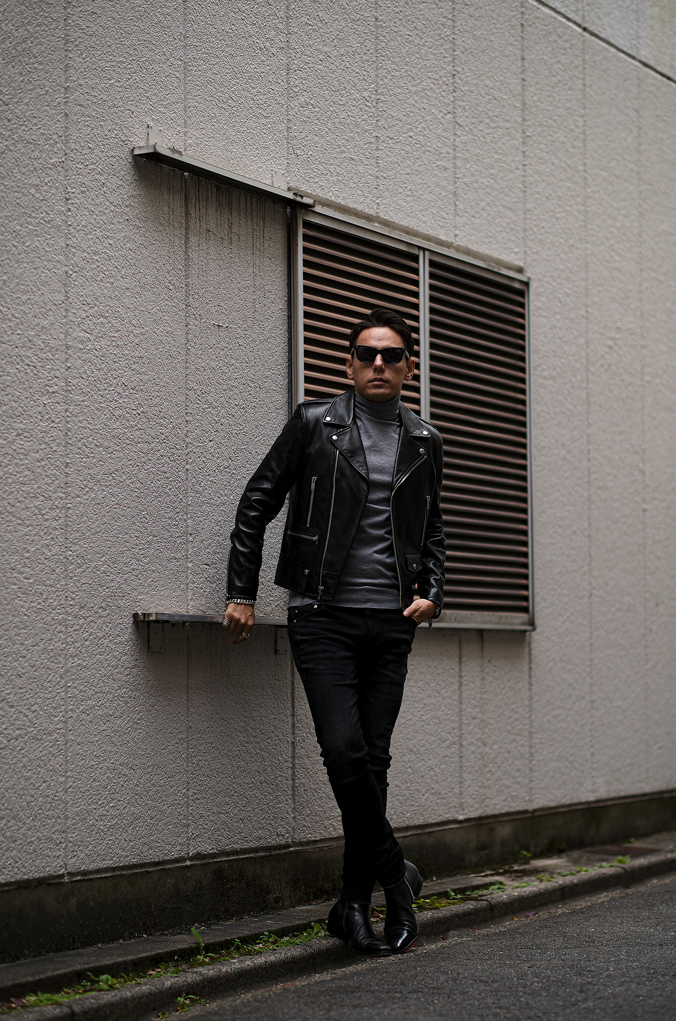 SAINT LAURENT (サンローラン) L01 MOTORCYCLE JACKET (モーターサイクルジャケット) ラムレザー ダブル ライダース ジャケット BLACK(ブラック) Made in italy (イタリア製) 2023秋冬新作 【入荷しました】【フリー分発売開始】愛知 名古屋 Alto e Diritto altoediritto アルトエデリット レザージャケット