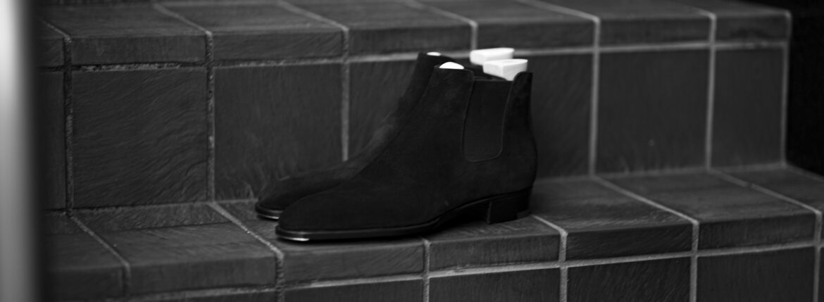 Yohei Fukuda "MTO" Whole Cut Chelsea Boot Suede Black 2023 ヨウヘイフクダ チャッカブーツ スエード ブラック レザーブーツ 愛知 名古屋 Alto e Diritto altoediritto アルトエデリット