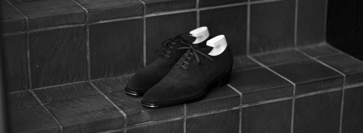 Yohei Fukuda "MTO" Whole Cut Oxford Suede Leather Black 2023 ヨウヘイフクダ フォールカットシューズ スエード ブラック 愛知 名古屋 Alto e Diritto altoediritto アルトエデリット ビスポーク エムティーオー フルオーダー