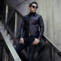 Balvenie Wilhelm (バルヴェニー ヴィルヘルム) No.05 TRACKER JACKET 925 SILVER (ナンバーゼロファイブ トラッカージャケット 925シルバー) COW LEATHER (カウレザー) レザー ジャケット BLACK (ブラック) Made In England (イギリス製) 【ご予約受付中】のイメージ